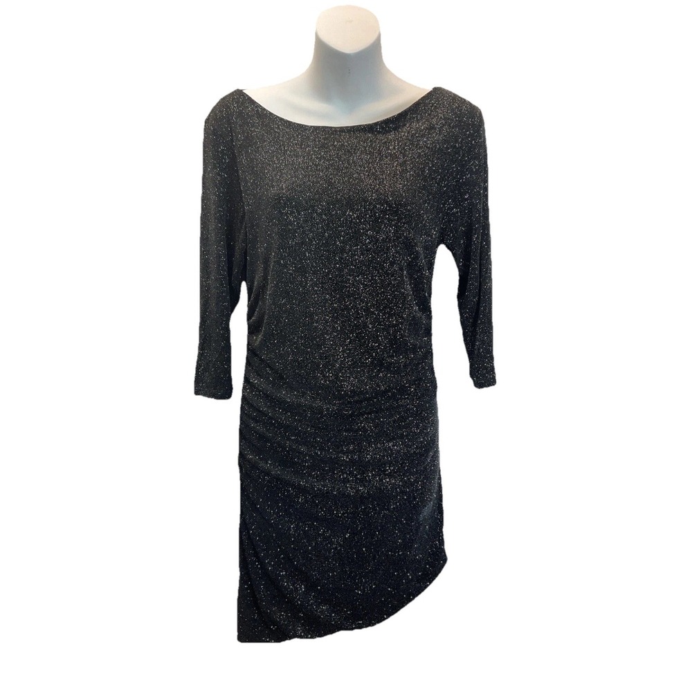 Alice + Olivia Black sparkly Long Sleeve Open Back Size SM NYE festive